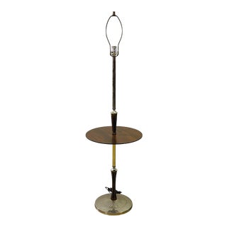 Vintage 1960s Floor Lamp With Table For Sale