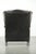 English Style Black Cowhide Wing Armchair For Sale - Image 4 of 15