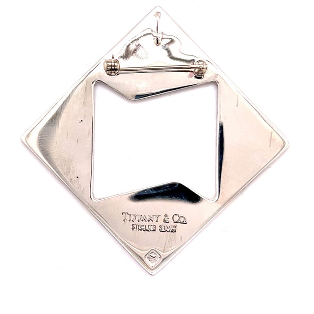 2010s Tiffany & Co Estate Abstract Brooch Sterling Silver 14.8 Grams For Sale - Image 5 of 9