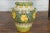 Mid 20th Century Hand-Painted Yellow & Green Lemon & Scrolling Foliage Jar For Sale - Image 11 of 13