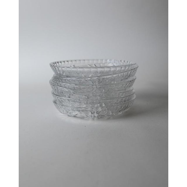 Vintage Crystal Dessert Plates, 1950s, Set of 6 For Sale - Image 4 of 13