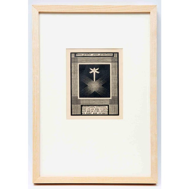 Modern Maurits Cornelis Escher, Signpost, Woodcut, 1931 For Sale - Image 3 of 4