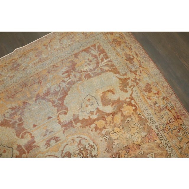 Textile Antique Square Agra Pictorial Animal Rug rug no.j3883 For Sale - Image 7 of 11