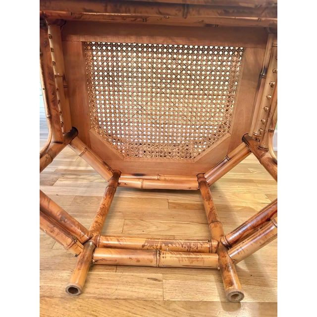 1970s Brighton Pavilion Style Tortoiseshell Bamboo & Cane Chinoiserie Armchair For Sale - Image 12 of 12