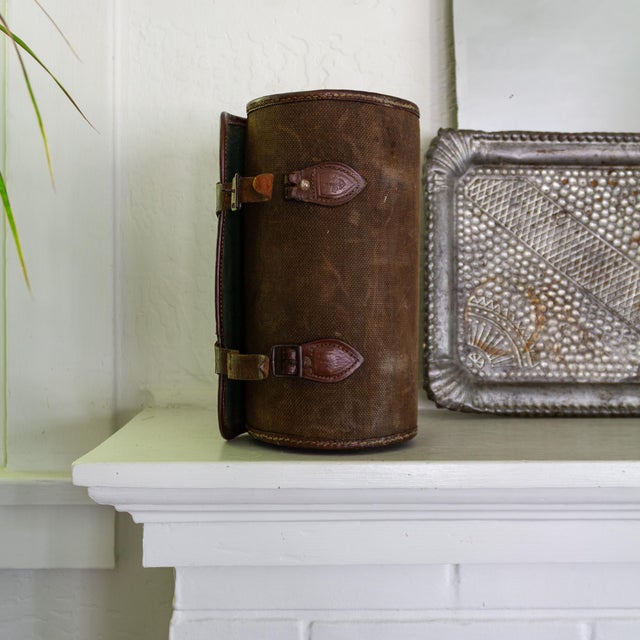 Antique British Woods Lawn Bowls With Canvas and Leather Bowling Case For Sale - Image 17 of 18