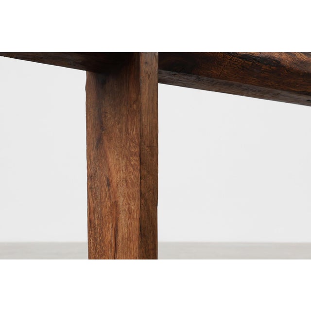 Rustic Farmhouse Bench in Oak, France, 1820s For Sale - Image 6 of 11