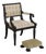 Hickory Chair Upholstered Armchair & Ottoman For Sale