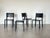 Set of 4 black leather chairs produced by Cidue in the 70s This piece has an attribution mark, I am sure that it is...