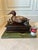 Vintage 1977 Wood Duck Decoy Atop Wood Box With Metal Galley and Drawer For Sale - Image 18 of 18