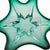 Emerald Murano Sommerso Emerald & Aquamarine Sculptural Star Art Glass Bowl 11.25" For Sale - Image 8 of 18