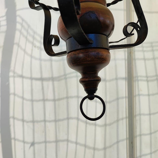 Metal Wooden and Metal Pendants, 20th Century, Set of 2 For Sale - Image 7 of 8