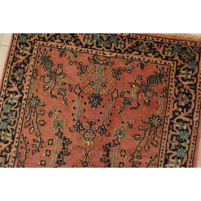 2020s Fine Sarouk Rug 2’5” X 4’6” Pink Wool Traditional Hand-Knotted Oriental Carpet For Sale - Image 5 of 9