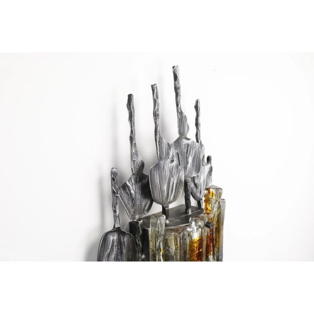 Brutalist Large Swedish Brutalist Sconce, 1960s For Sale - Image 3 of 5