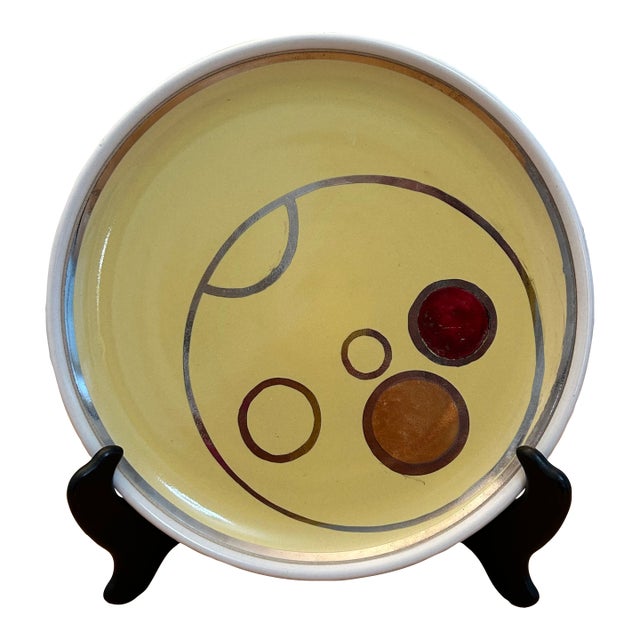 Vintage Heath Ceramics Pottery Art Abstract Plate 10.5" For Sale