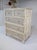 1990s Coastal Faux Bamboo Dresser With Grasscloth, White-Washed Finish For Sale In Philadelphia - Image 6 of 13