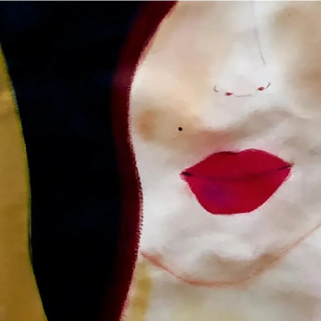 2018 “Victoria” Contemporary Expressionist Pastel Portrait Drawing on Paper by Maria Grazia Facciolà For Sale - Image 4 of 7