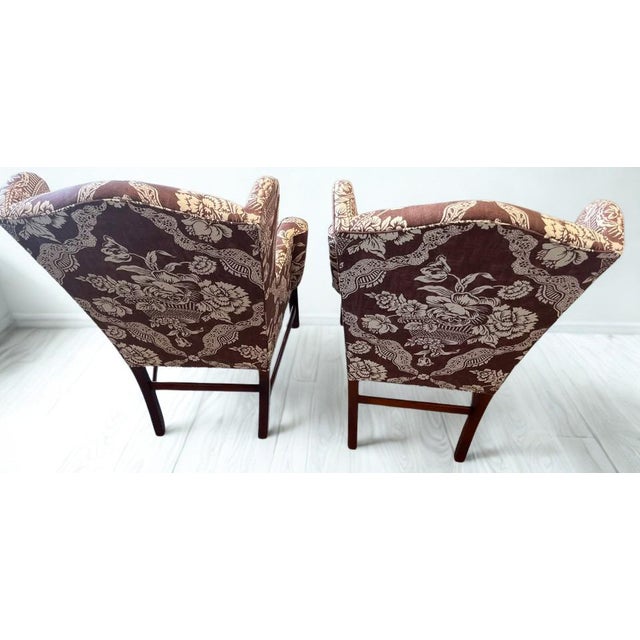 Milling Road by Baker Maroon Wingback Armchair A beautifully crafted wingback armchair by Milling Road by Baker Furniture...