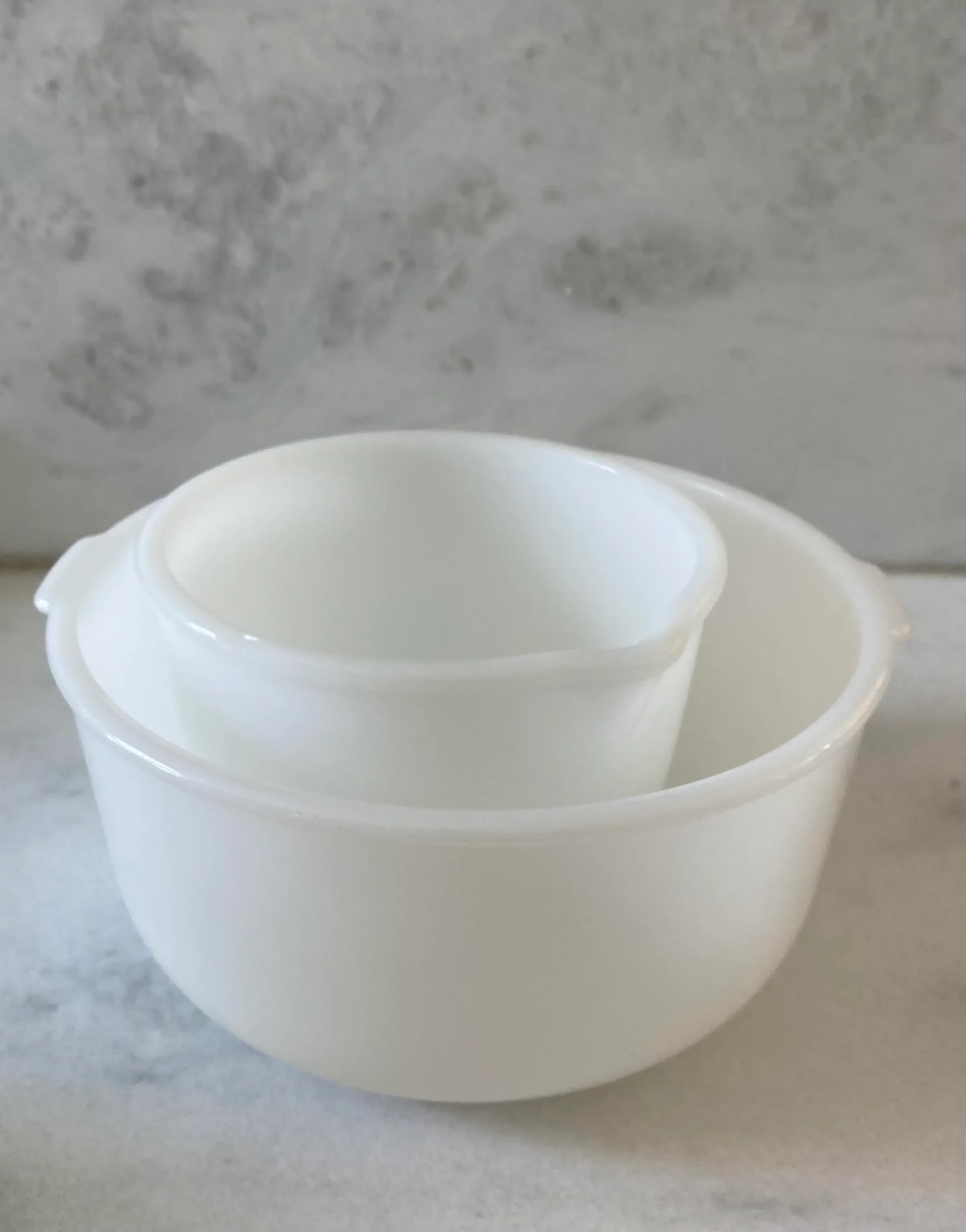 Vintage Sunbeam GlasBake Mixing Bowls - Set of 2 | Chairish
