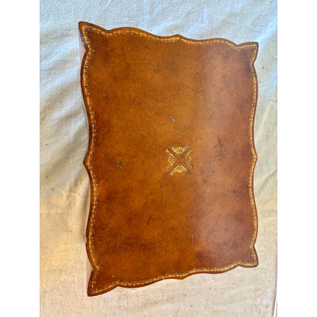 Mid 20th Century 20th Century Italian Embossed Leather Box For Sale - Image 5 of 12