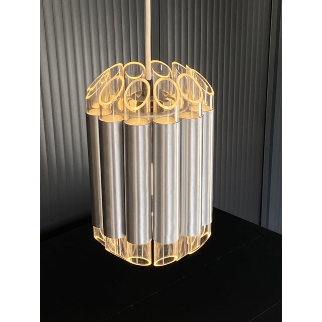 Vintage B-1205 Pendant Light in Aluminum and Acrylic Glass from Raak Amsterdam, 1960s For Sale - Image 13 of 18