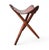 Vintage Tooled Leather Tripod Chairs, Set of 2 For Sale - Image 9 of 18