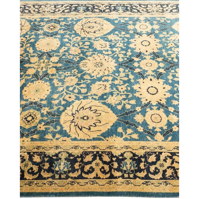 Solo Rugs Eclectic Hand-Knotted Area Rug - Light Blue, 5' 0" x 7' 10" For Sale - Image 4 of 8