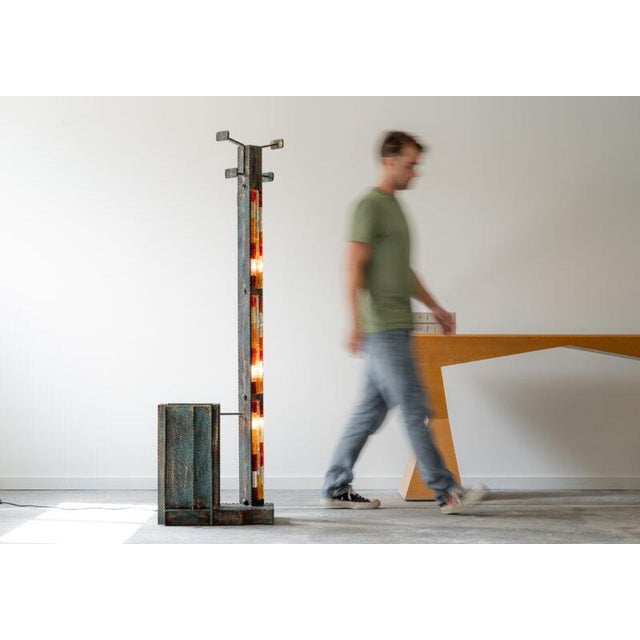 Black Brutalist Coat Rack in Murano Glass by Poliarte, 1970 For Sale - Image 8 of 8