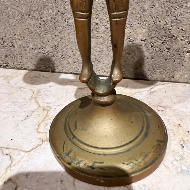 Antique Brass Double Candlestick Holders, Early 20th Century For Sale In San Diego - Image 6 of 10