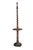 Victorian Antique English Oak Barley Twisted Library Floor Lamp Side End Table For Sale - Image 3 of 18