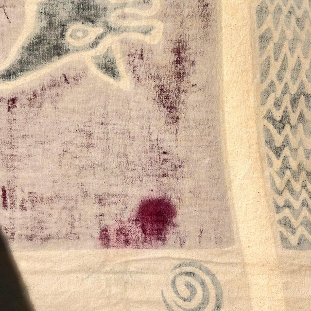 Early 20th Century Early 20th Century Giraffe Batik Print Tablecloth For Sale - Image 5 of 10