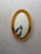 Mid 20th Century Oval Gold Hand-Cut Beveled Glass Mirror Model 2727 by Cristal Art For Sale - Image 9 of 17