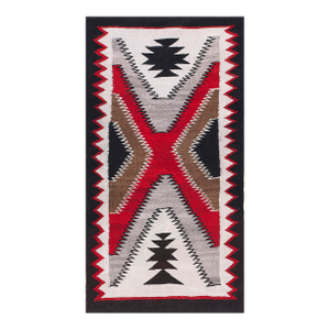 Versatile Red Color With Splendid Geometric Design Antique American Navajo Rug