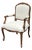 Louis XV Style Carved Walnut Fauteuil Chair For Sale