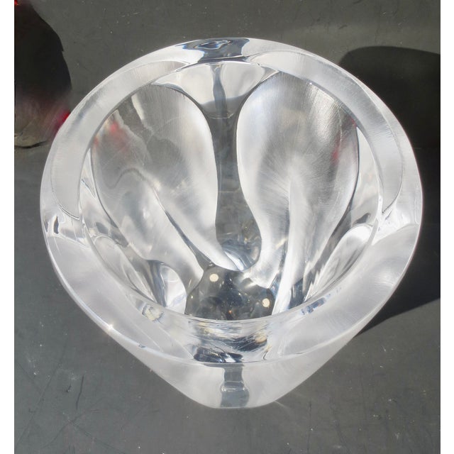 Mid-Century Modern Ingrid Crystal Vase by Lalique Circa 70s' For Sale - Image 3 of 6