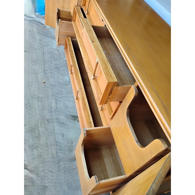 Mid 20th Century Thomasville Tamerlane Burlwood Dresser Credenza Sideboard Bedroom Furniture For Sale - Image 6 of 14