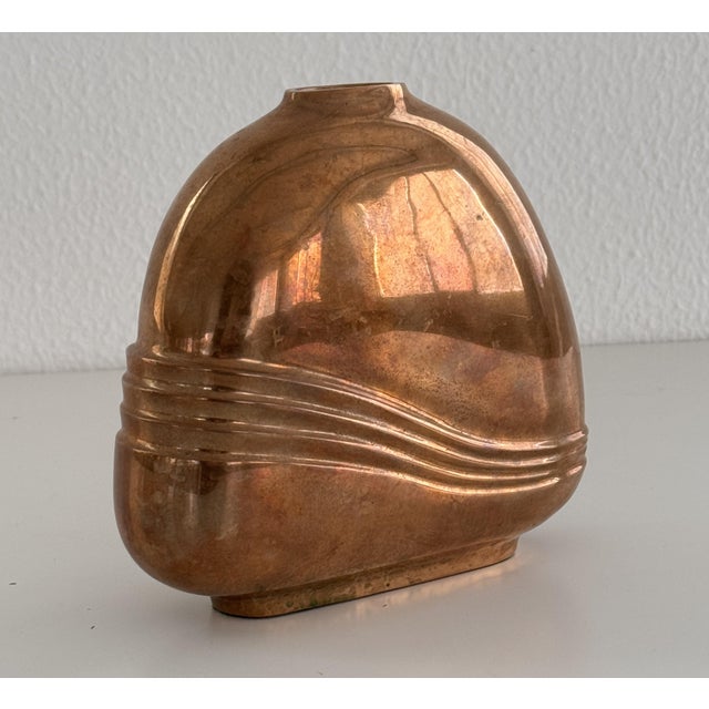Metal Bronze Vase by Esa Fedrigolli, Italy, 1970s For Sale - Image 7 of 17