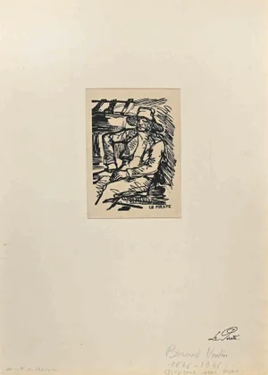 Bernard Naudin, The Pirate, Original Woodcut Print, Early 20th-Century