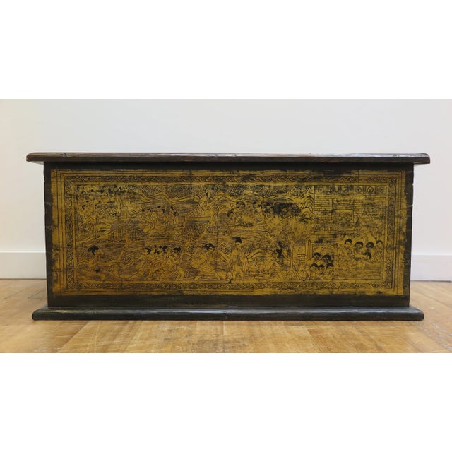 Brown 19th Century Buddhist Manuscript Chest - Trunk For Sale - Image 8 of 8