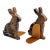 Marble and Steel Bunny Bookends by Alessandra Grasso, Set of 2 For Sale - Image 6 of 6