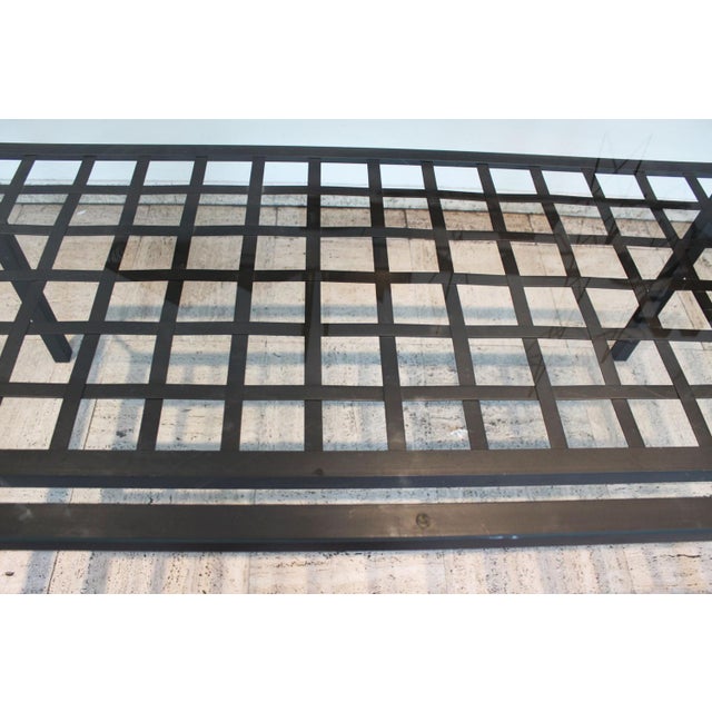 Glass and Black Metal Table, 2010s For Sale - Image 5 of 7