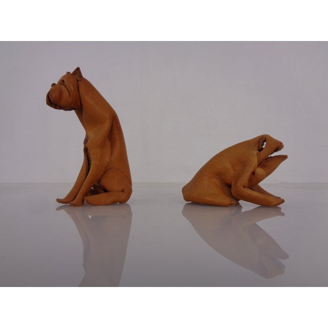 Handmade Leather Frog from Deru Wiesbaden, Germany, 1960s For Sale - Image 16 of 17
