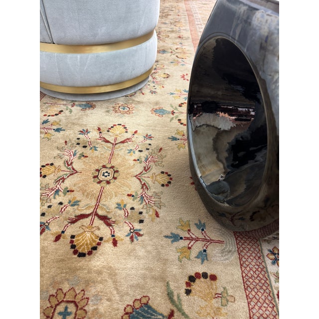 Made Goods Duffy Stool, Metallic Charcoal For Sale - Image 12 of 12