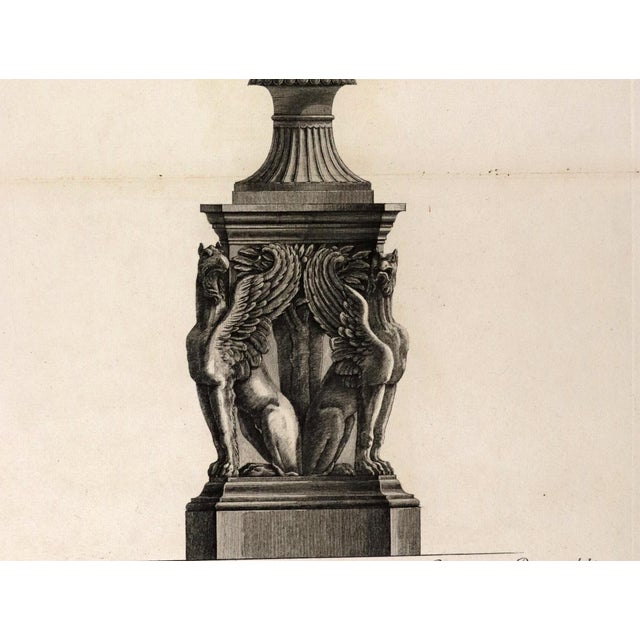 Sculpture Materials Giovanni Battista Piranesi (Italian, 1720–1778), Engraving of an Urn For Sale - Image 7 of 10