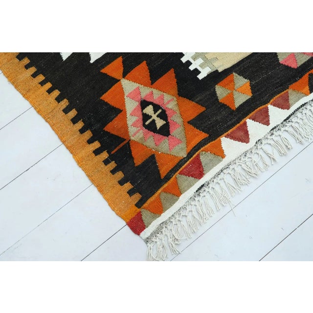 Anatolian Turkish Kilim Rug-4′2″ × 10′5″ For Sale - Image 11 of 13
