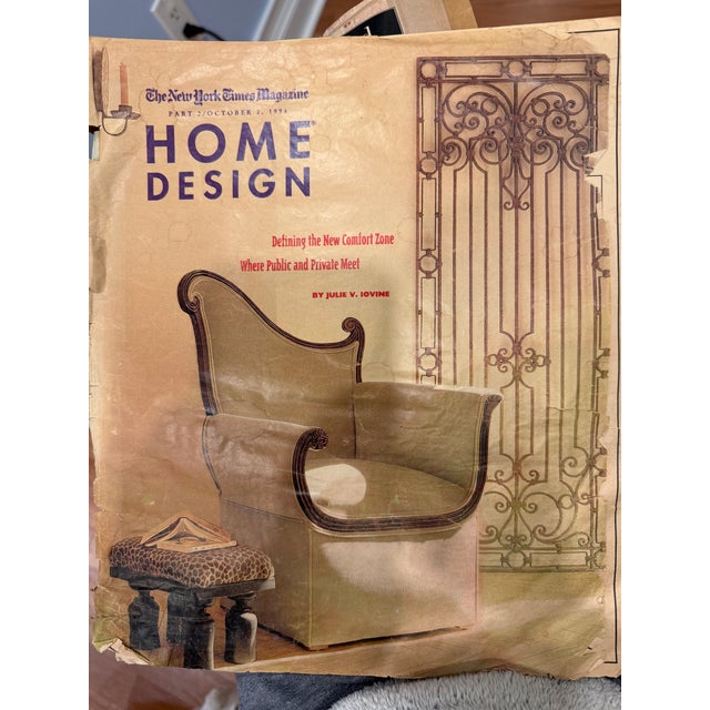 Art Deco Two Mohair Fireside Art Deco Armchairs by James Mont Circa 1940 Featured in New York Times Magazine For Sale - Image 3 of 3