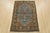 Farmhouse Qom Rug 3’7” X 5’3” Blue Wool Vintage Traditional Hand-Knotted Carpet For Sale - Image 3 of 12