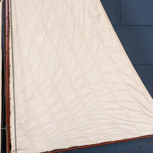 Vintage English Carved Hull Pond Yacht, 1930 For Sale - Image 11 of 18