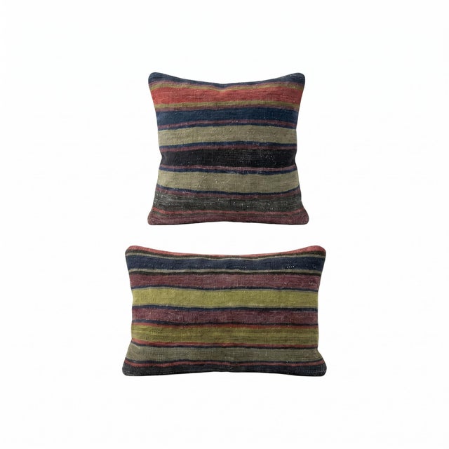This beautiful 16'' X 20'' & 16'' X 24'' pillow cover set was made from authentic Turkish Kilim pieces. Bright colors of...