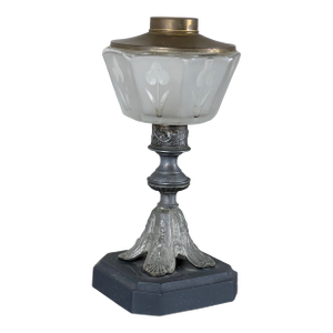 Antique Victorian Spelter Oil Lamp C. Late 19th Century