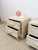 White Pair of Vintage Pencil Reed Rattan Nightstand Coastal Hollywood Regency Tables For Sale - Image 8 of 11